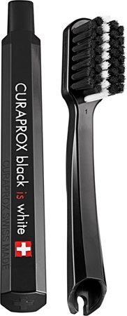 Curaprox Travel Set Black is White Travel Set for teeth, tongue and gums