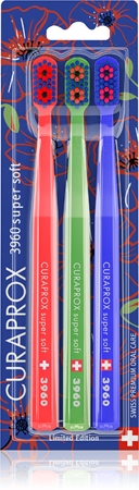 Curaprox Limited Edition Poppies tandborstar 3960 Super Soft