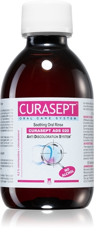 Curasept ADS Soothing bain de bouche anti-plaque dentaire pour des gencives saines avec effets apaisants