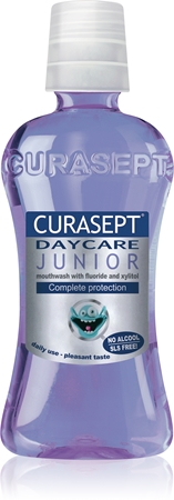 Curasept Daycare Junior Kompleksset kaitset pakkuv suuvesi lastele