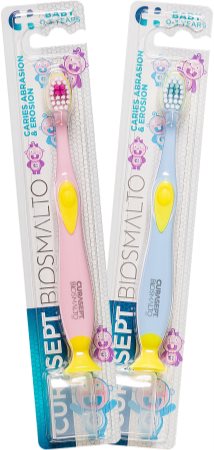 Curasept Biosmalto Baby 0-3 Years четка за зъби за деца с вендуза