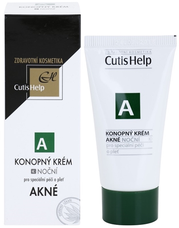CutisHelp Health Care A - Akné konopný noční krém pro problematickou pleť, akné