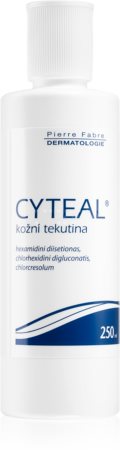 Cyteal Cyteal 0,25 g/0,25 g/0,7 g kožní tekutina k čištění a dezinfekci kůže a sliznic