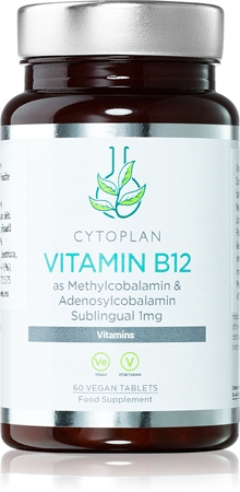 Cytoplan Vitamin B12 500 µg tablety pro podporu normální činnosti nervové soustavy, svalů, zubů a snížení míry únavy