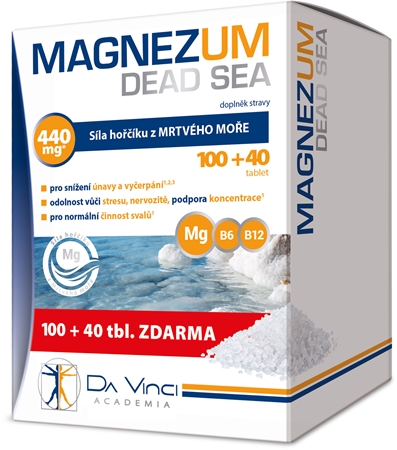 Da Vinci Academia Magnezum Dead Sea tablety s vysokým obsahem hořčíku