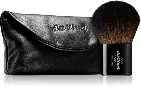 da Vinci Kabuki pinceau à poudre + trousse en cuir