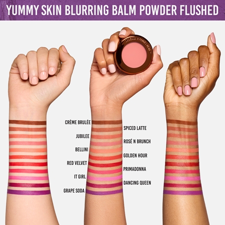Danessa Myricks Beauty Yummy Skin Blurring Balm Powder Flushed balsam tonic pentru buze si obraji