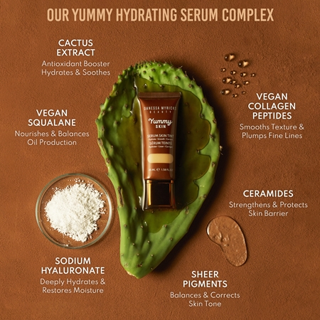 Danessa Myricks Beauty Yummy Skin Serum Skin Tint hydratačný make-up s vyhladzujúcim účinkom