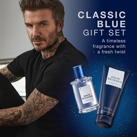 David Beckham Classic Blue Gift Set for men