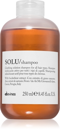 Davines Essential Haircare SOLU Shampoo globinsko čistilni šampon z osvežujočim učinkom