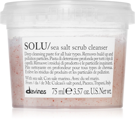 Davines Essential Haircare SOLU Sea Salt Scrub Cleanser peeling oczyszczający do wszystkich rodzajów włosów