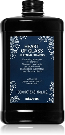 Davines Heart of Glass Silkening Shampoo švelniai valantis šampūnas šviesiems plaukams