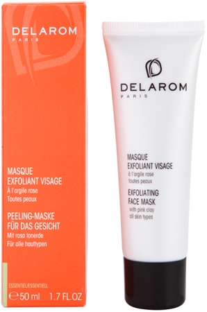 Delarom Essential máscara peeling facial com argila rosa