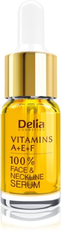 Delia Cosmetics Professional Face Care Vitamins A+E+F sérum antirrugas para rosto e decote