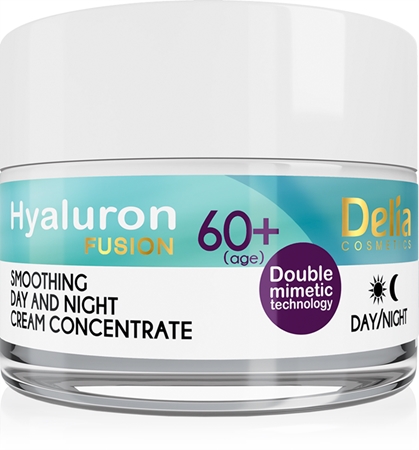 Delia Cosmetics Hyaluron Fusion 60+ crema antirid cu efect de refacere a densitatii pielii