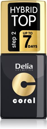 Delia Cosmetics Coral Nail Enamel Hybrid Gel gelový vrchní lak na nehty