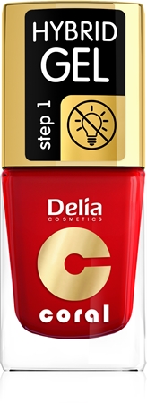 Delia Cosmetics Coral Nail Enamel Hybrid Gel verniz de gel para unhas