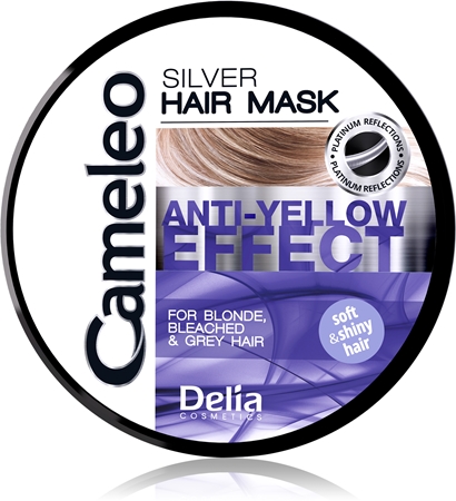 Delia Cosmetics Cameleo Silver haj maszk semlegesíti a sárgás tónusokat