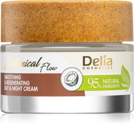 Delia Cosmetics Botanical Flow Coconut Oil crème jour et nuit lissante pour la régénération de la peau