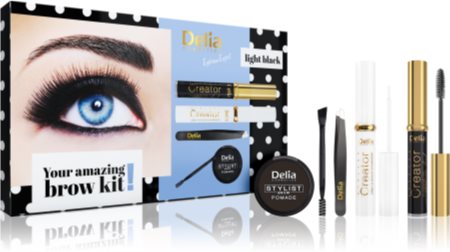 Delia Cosmetics Eyebrow Expert Light Black dárková sada na obočí