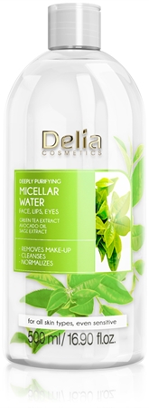 Delia Cosmetics Micellar Water Green Tea osvěžující čisticí micelární voda