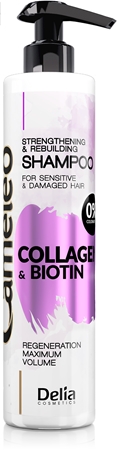 Delia Cosmetics Cameleo Collagen & Biotin δυναμωτικό σαμπουάν για κατεστραμμένα και εύθραυστα μαλλιά