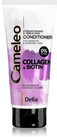 Delia Cosmetics Cameleo Collagen & Biotin δυναμωτικό μαλακτικό για κατεστραμμένα και εύθραυστα μαλλιά