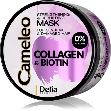 Delia Cosmetics Cameleo Collagen & Biotin Versterkende Masker voor Beschadigd en Broos Haar