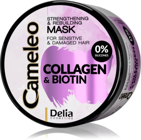 Delia Cosmetics Cameleo Collagen & Biotin stärkende Maske für beschädigtes und brüchiges Haar
