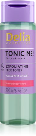 Delia Cosmetics Tonic Me! lotion tonique exfoliante douce pour la nuit