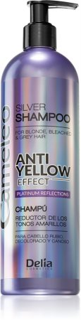 Delia Cosmetics Cameleo Anti-Yellow Effect Shampoo zum Neutralisieren von Gelbstich für blonde und graue Haare