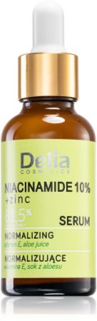 Delia Cosmetics Niacinamide 10% + zinc sérum rénovateur visage, cou et décolleté