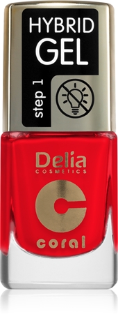 Delia Cosmetics Coral Hybrid Gel gelinis nagų lakas, stingstantis be UV / LED lempos