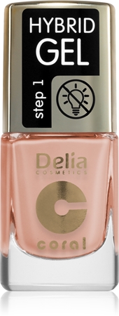 Delia Cosmetics Coral Nail Enamel Hybrid Gel gelinis nagų lakas