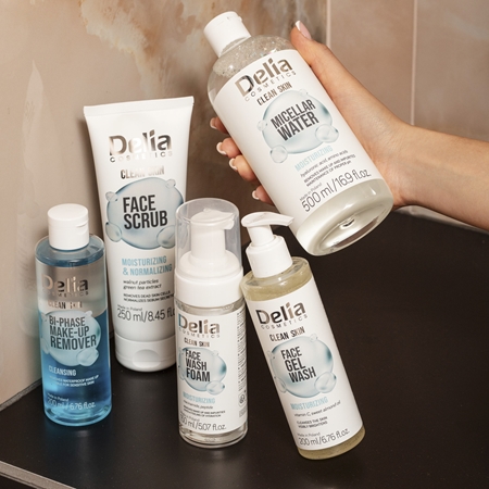 Delia Cosmetics Clean Skin dvifazis makiažo valiklis veidui ir akių sričiai