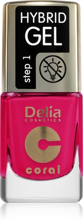 Delia Cosmetics Coral Nail Enamel Hybrid Gel gelinis nagų lakas
