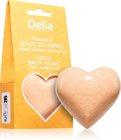 Delia Cosmetics Fizzing Bath Heart Orange Bath Bomb