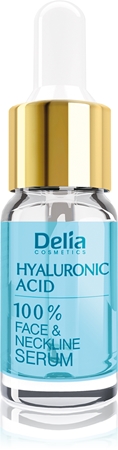 Delia Cosmetics Professional Face Care Hyaluronic Acid intenzív ráncfeltöltő hatású ránctalanító szérum hialuronsavval arcra, nyakra és dekoltázsra