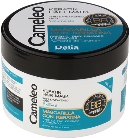 Delia Cosmetics Cameleo BB mascarilla de queratina para cabello fino y lacio