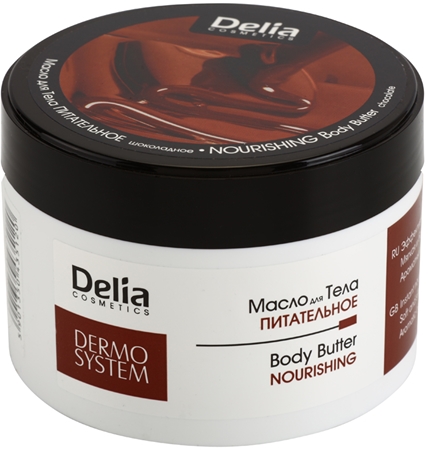 Delia Cosmetics Dermo System Manteiga corporal hidratante com manteiga de karité e chocolate