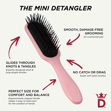 Denman Detangling D90 The Mini Detangler Brush for easy combing