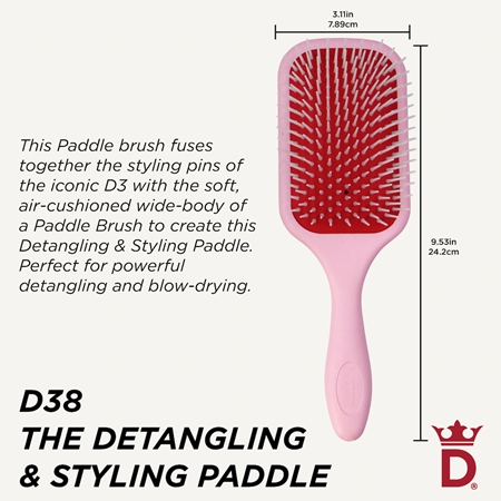 Denman Detangling D38 The Detangling & Styling Paddle Large Paddle Brush for long hair