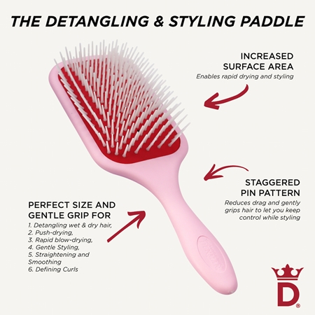 Denman Detangling D38 The Detangling & Styling Paddle Large Paddle Brush for long hair