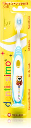 Dentissimo Toothbrushes Kids Zahnbürste mit Saugnapf für Kinder weich