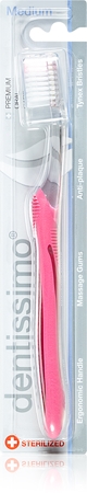 Dentissimo Toothbrushes Medium dantų šepetėlis dantenų sveikatai ir kompleksinei dantų priežiūrai