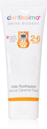 Dentissimo Toothpaste Kids dantų pasta vaikams be fluorido