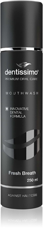 Dentissimo Mouthwash Fresh Breath burnos skalavimo skystis, suteikiantis ilgalaikį gaivų burnos kvapą