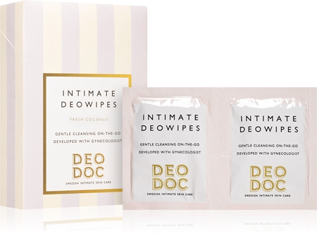 DeoDoc DeoWipes Fresh Coconut lingettes hygiène intime