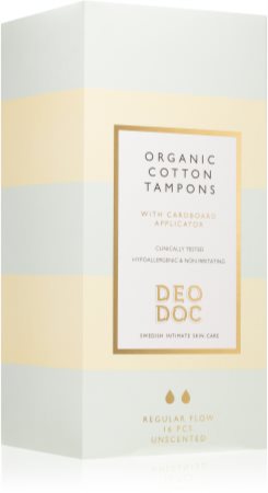 DeoDoc Organic Cotton Tampons Regular Flow tamponger