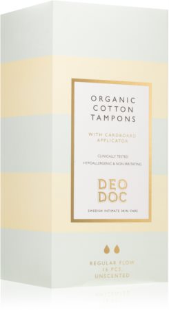 DeoDoc Organic Cotton Tampons Regular Flow Tampons